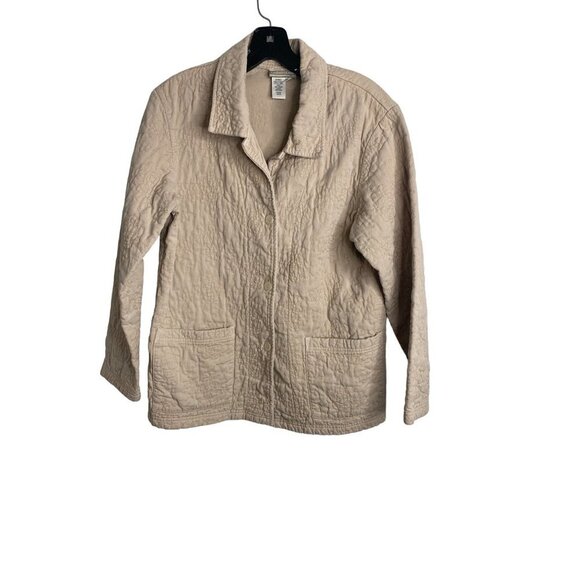 Coldwater Creek Jackets & Blazers - COLDWATER CREEK WOMEN'S BEIGE QUILTED JACKET SZ S